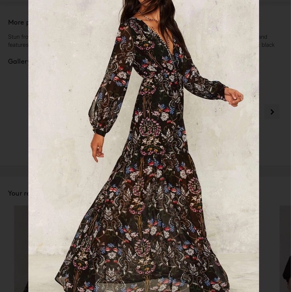 [LUCCA] BLACK DELFINA MAXI DRESS - Picture 2 of 3